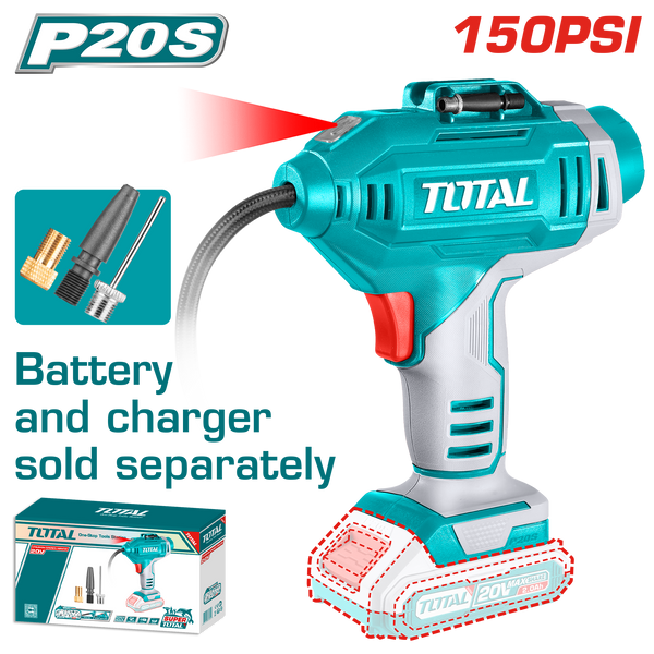 كمبروسير توتال TACLI2018 ، عامودي 20 فولت بدون بطارية وشاحن