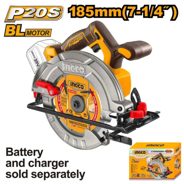 منشار صينية انكو 7.25 بوصة، بدون بطارية وشاحن