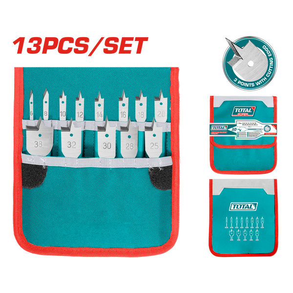 طقم بنط توتال TACSD70131 ، معلقة 13 قطعة للخشب