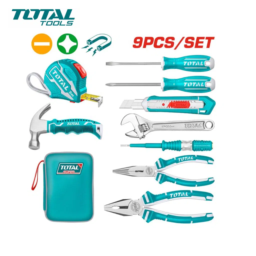 THKTHP90097.webp شنطة عدة توتال Thkthp90097 ، قماش 9 قطع - الصورة 1