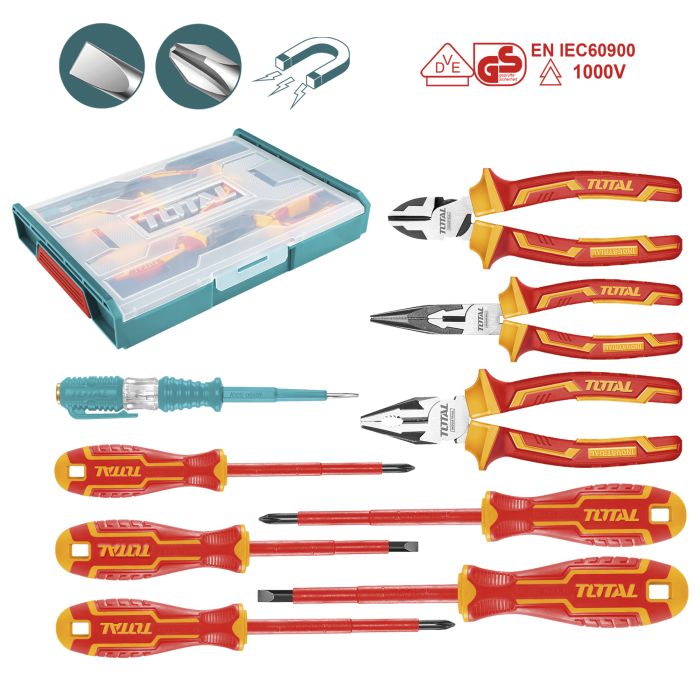 THKTV02H091.jpg درج عدة توتال THKTV02H091 ، شفاف مع 9 قطع (عازل 1000 فولت) - الصورة 1