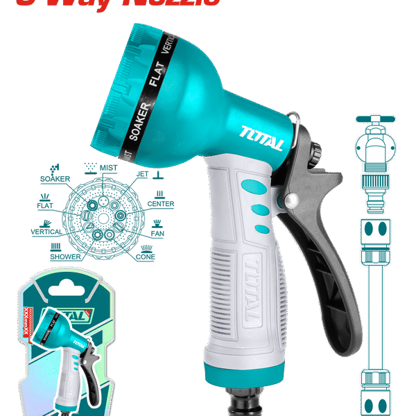 رشاش مياه بلاستيك توتال THWS010901 ،  (9) مخرج