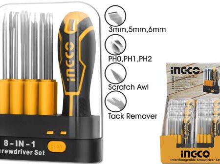 طقم مفك غيار انكو AKISD0901، (8*1)