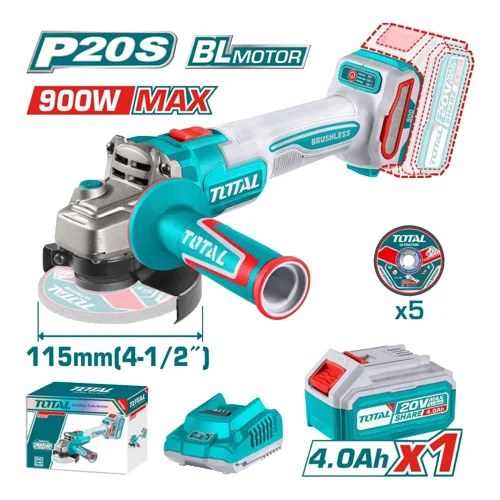 صاروخ توتال TAGLI261521 ، بطارية 20فولت + بطاريه 4امبير+ شاحن