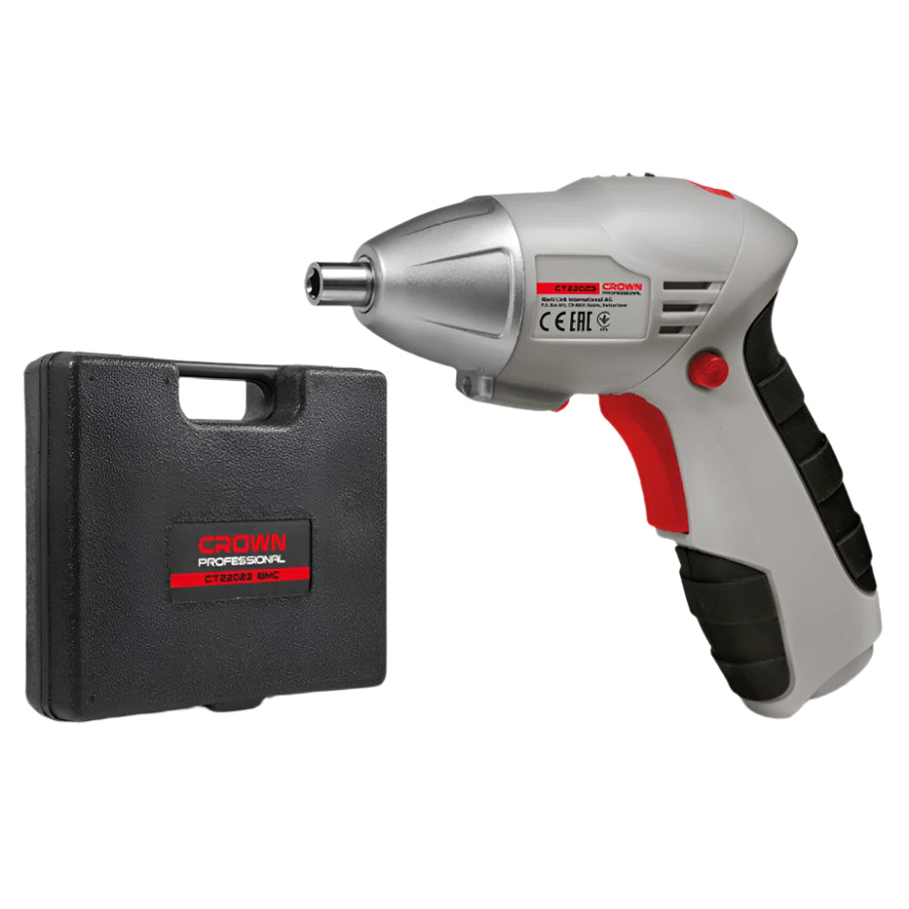 0005093_ct22023-bmc_1000x.jpg مفك بطارية كراون CT22023BMC ، (3.6) فولت، (3) نيوتن، مع اكسسوارات وشنطة ضد الصدمات - الصورة 1