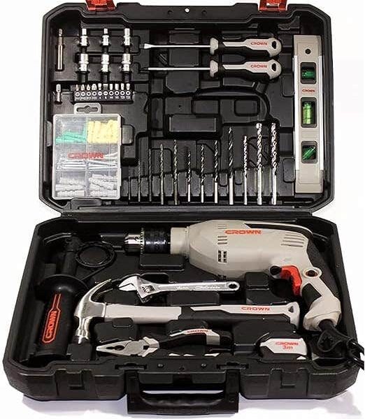 طقم شنيور كراون CK10-XA98 ، (600) وات، (98) قطعة