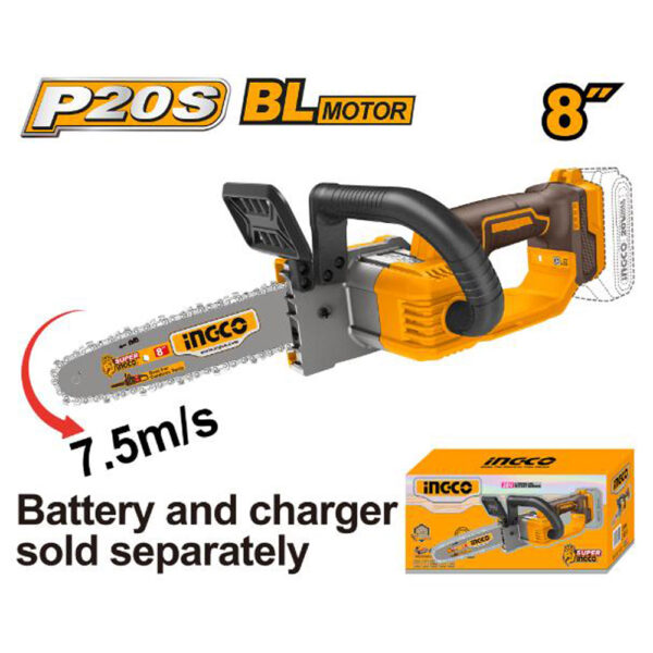 منشار شجر انكو CGSLI2085، (20) فولت، (8) بوصة، بدون بطارية وشاحن