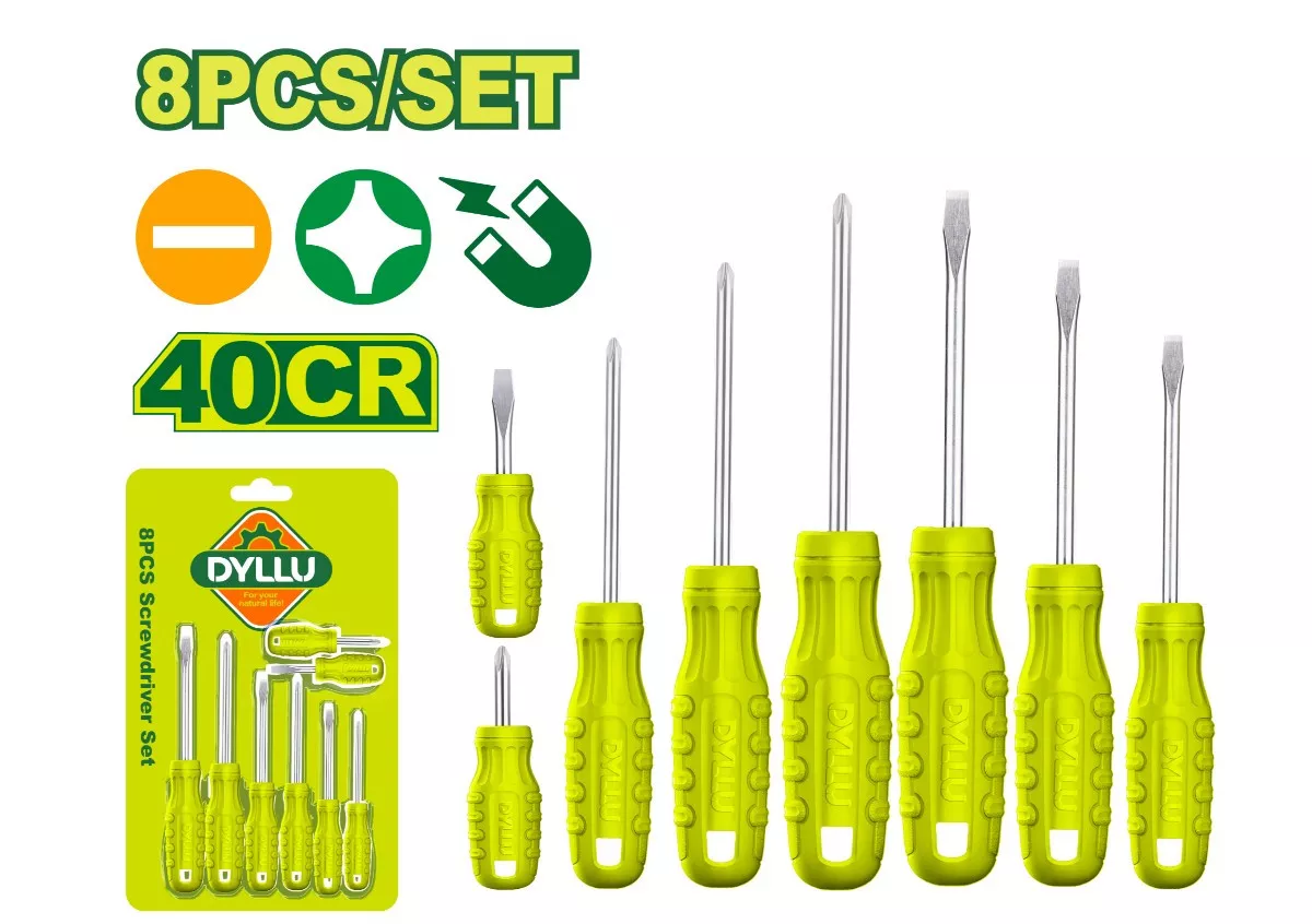 DTSS2408.webp طقم مفك ديليو DTSS2408 ، (8 قطع ) يد بلاستيك - الصورة 1