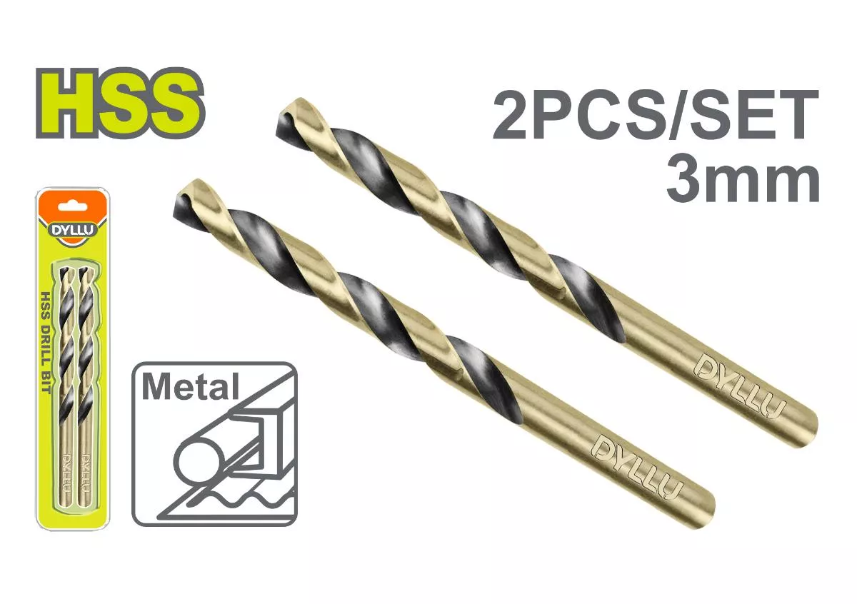 DTTD1K03.webp طقم بنط ديليو DTTD1K03 ، (2 قطعة) 3 مم HSS - الصورة 1