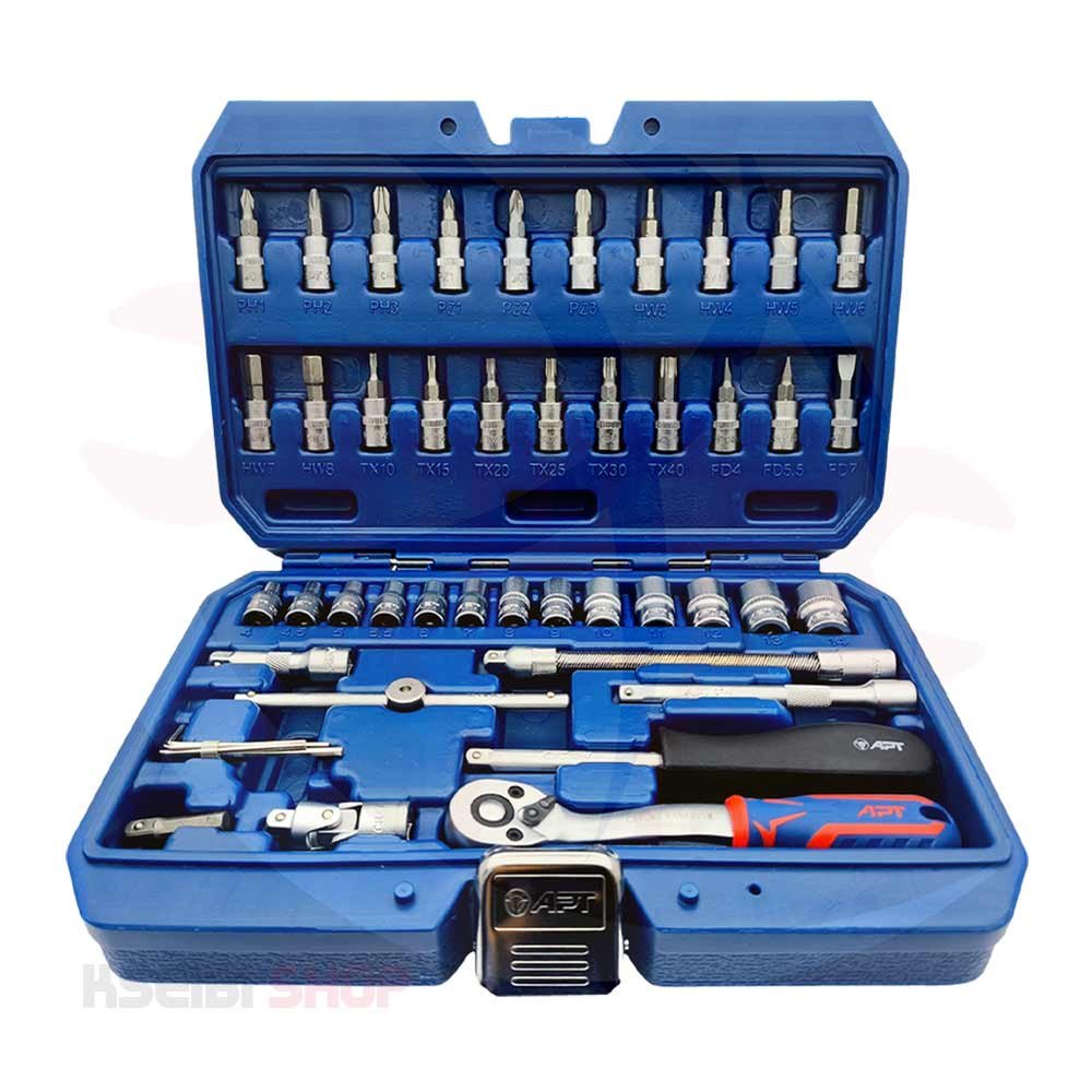 1215104046_0.jpg طقم لقم و سنون رباط أي بي تي 141046 ، (46) قطعة، (1/4) بوصة - الصورة 1