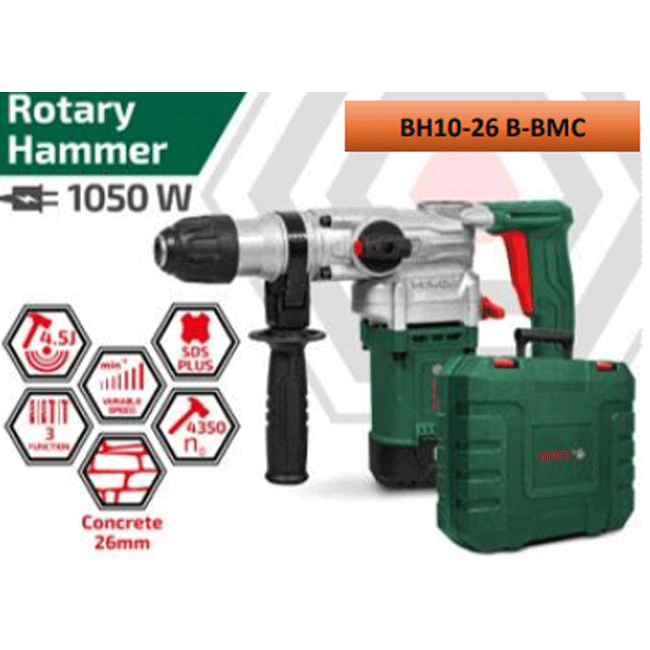 9834261050026.gif شاكوش تكسير كوباية دي دبليو تي BH10-26B-BMC ، (1050) وات، (26) مم - الصورة 1