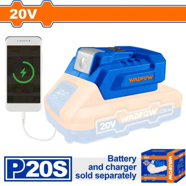 ادابتور بطارية كشاف وشاحن usb وادفو